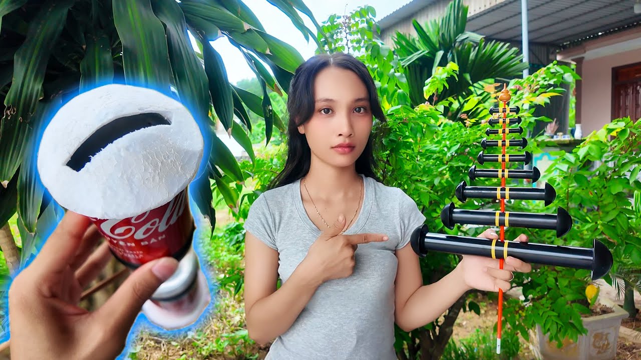 Thử Thách Làm Sáo Diều Từ Xốp Và Lon Coca Nhận Quà Khủng Từ Vợ