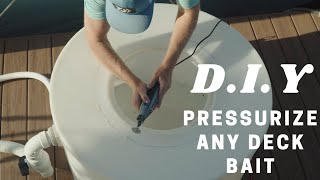 Installing a custom lid  on your above deck bait well to pressurize your well. FAST and EASY!