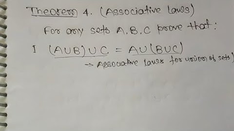 Sets Theorem no 4 / Associative laws