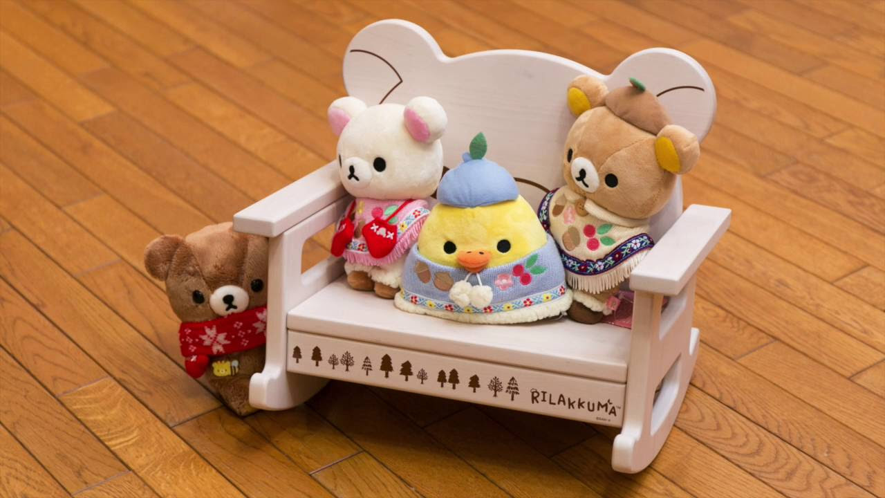 リラックマ 木製ゆらゆらベンチ　数量限定　ベンチ　ロッキングチェア　ぬい活 リラックマ 木製ゆらゆらベンチ 数量限定 ベンチ ロッキング
