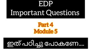 EDP Important Questions Last Part