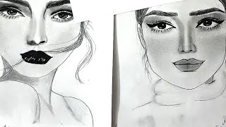 صور رسم بنات بالرصاص