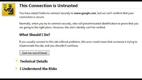 This connection is untrusted FIX