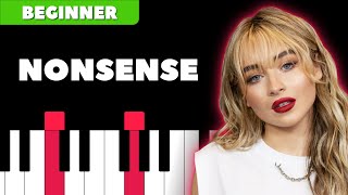 Nonsense - Sabrina Carpenter | EASY PIANO Tutorial | Learn to Play Piano