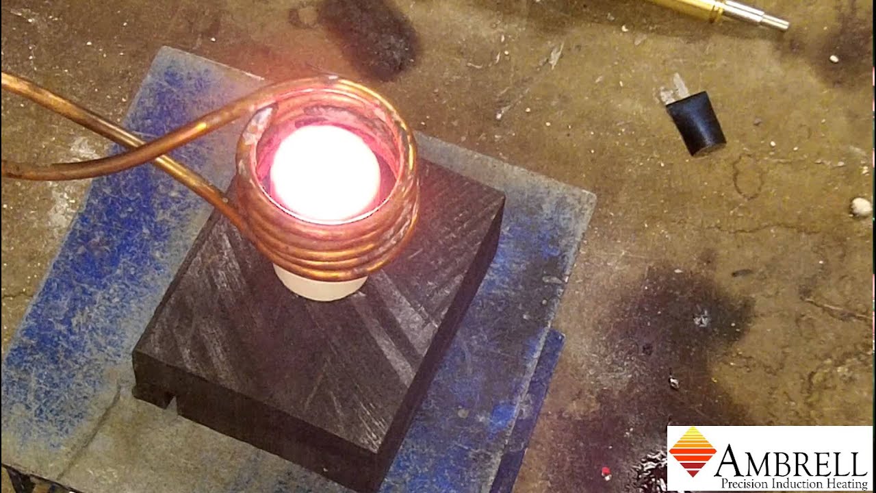 Melting iron blocks with induction heating YouTube
