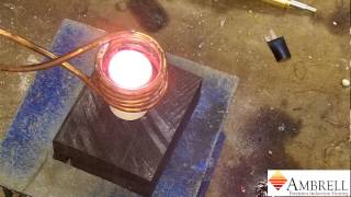 : Melting iron blocks with induction heating