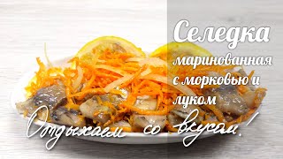 Селедка маринованная с морковью и луком видео рецепт