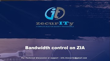Bandwidth Control on ZIA