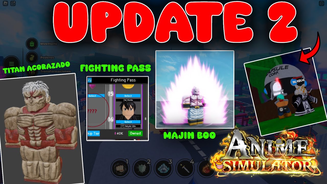 la UPDATE 2 es MASIVA en ANIME FIGHTING SIMULATOR ROBLOX - YouTube