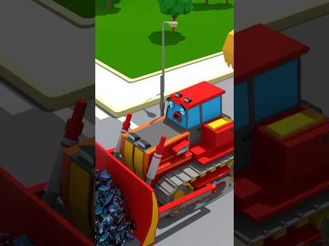 🔴🚧 Красный Бульдозер и Экскаватор – Охота за сокровищами! 💎✨#carcartoon #forkids #длядетей