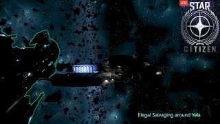 Star Citizen 4.3.2 Live  - Breaking ships around Yela in the Drake Vulture - Chill Salvage Gameplay