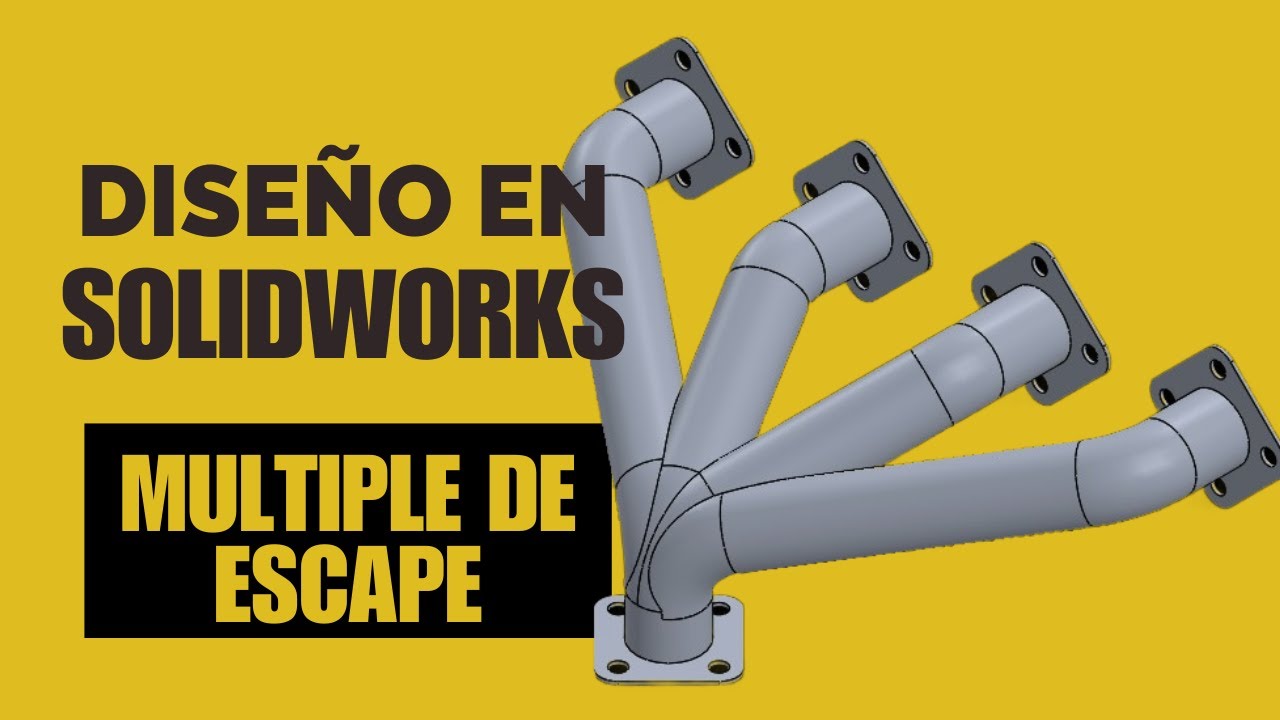 ️Diseñando un Múltiple de Escape en SolidWorks en Minutos⚒️ #tutorial # ...