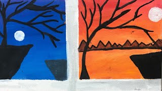 4 Seasons Drawing Easy Acrylic Painting 4 Beautiful Landscape Art