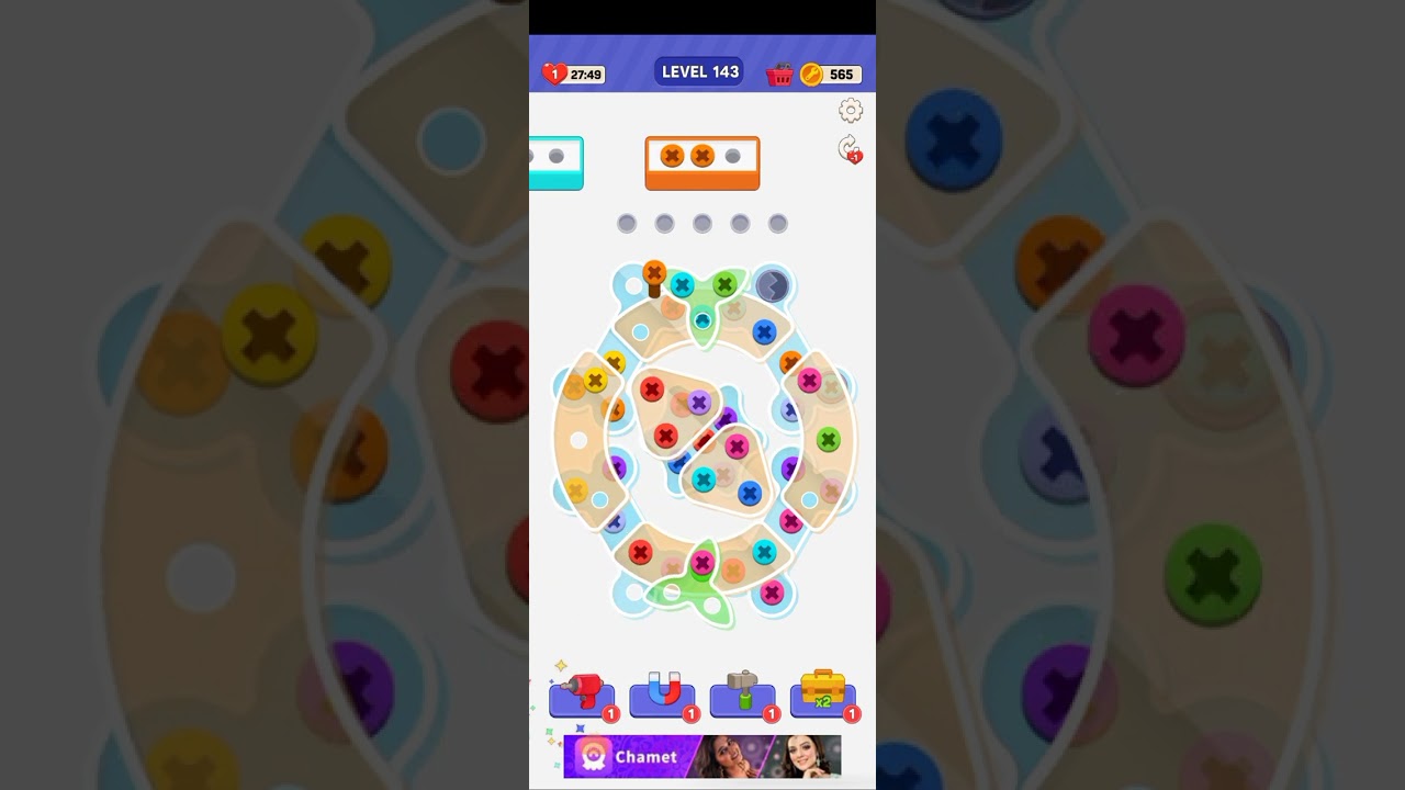 Unscrew it : Nuts and Bolts Jam Puzzle level 143