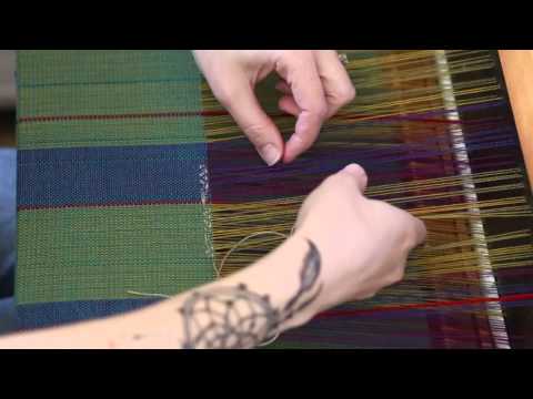 Weaving Patterned Inclusions / Inlays on a 4 shaft loom
