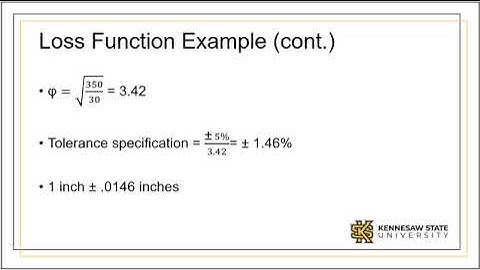 10 The Taguchi Loss Function