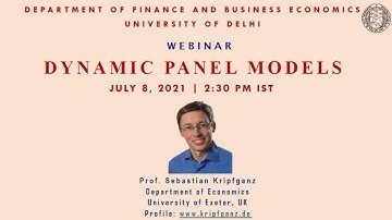 Webinar on Dynamic Panel Models - Prof. Sebastian Kripfganz
