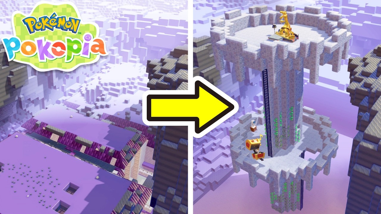 【ぽこあポケモン】コレクレー博物館リメイク!サーフゴーとコレクレーのすみかと家を作ってみた【pokopia】【ぽこポケ建築】
