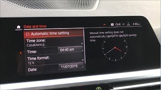 iDrive 7.0 - clock & time zone adjustment