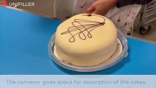 Use the Unifiller CakeLine for the efficient production of round and rectangular cakes