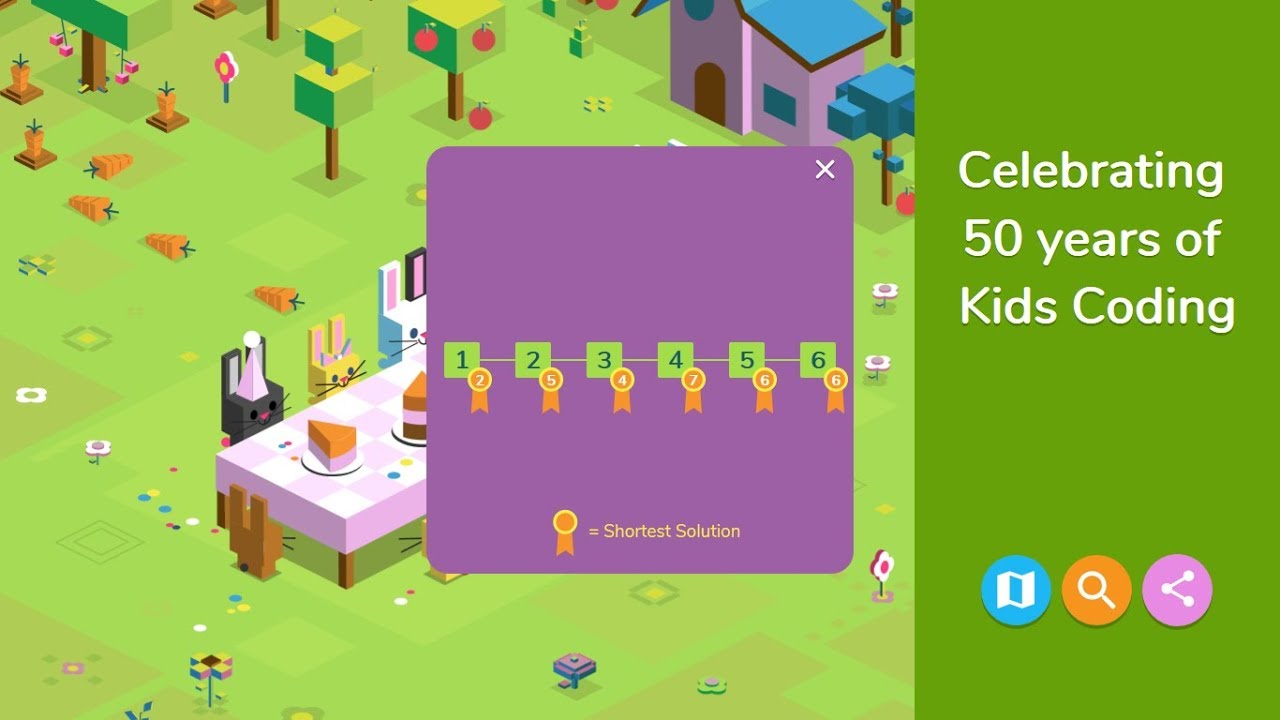 Celebrating 50 years of Kids Coding - Shortest Solution - YouTube