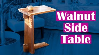Famous Live Edge WALNUT SIDE TABLE Build - Woodworking Wealth