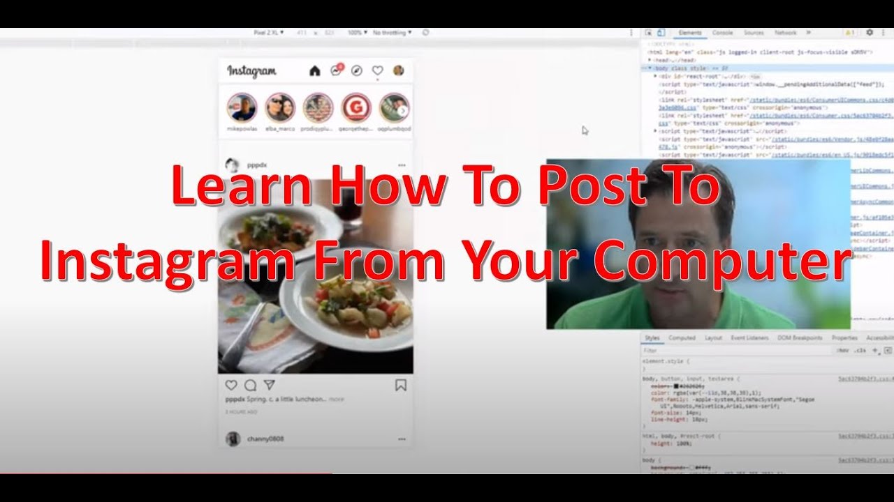 How To Post To Instagram From Your Computer - 3 Simple Steps - YouTube
