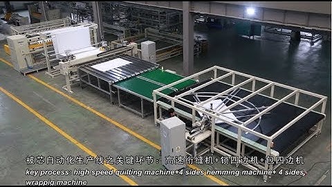 Richpeace automatic 4 side edge sewing machine + Richpeace automatic tape binding machine