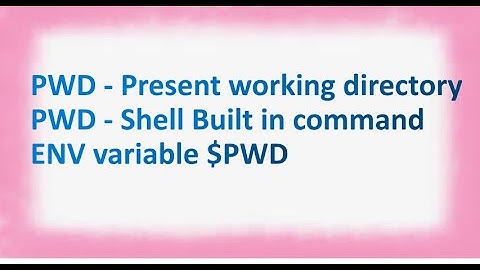 Linux - How to use "PWD" command