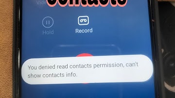 you denied read contacts permission can