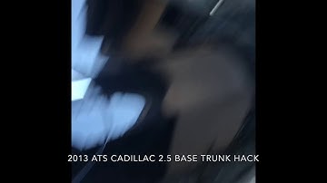 Seats don’t fold on 2013 Cadillac ATS and no power to pop trunk open?