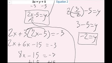 Solving Systems of Linear Equations by Substition (5.2 Big Ideas Math - Grade 8)