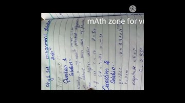 Phy101 assignment1 solution 2021