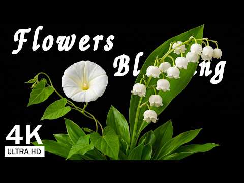 Serene Flowers Blooming 4K 🌸 Relaxing Piano & Nature Sounds for Calm, Focus & Sleep
