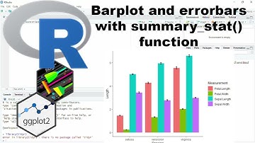 Barplot with errorbars Using summary_stat() function in ggplot2 and R programming