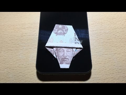 Xếp giấy Origami | Hướng dẫn xếp chân dung Bác Hồ bằng tiền giấy | 折り紙 | Foci