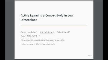 Active learning a convex body in low dimensions (ICALP 2020)