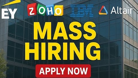 EY, ZOHO, IBM & Altimetrik Started MASS HIRING for 2025 Batch | Apply Now | Eligibility #jobalert
