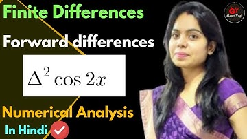 Forward Difference Operator problem | Forward Difference of cos 2x | Forward Difference | NA | NM