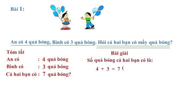 LỚP 1 - TOÁN - TUẦN 21 - BÀI: GIẢI TOÁN CÓ LỜI VĂN
