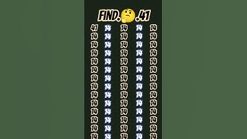 #iqtest #puzzle #quiz #find #emoji  Find 👉 number 41 #math #inteligency