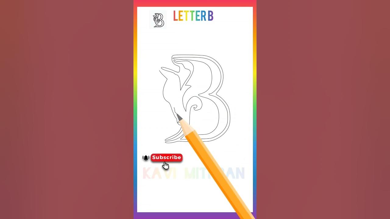 How to draw Letter B beginners #art #3d drawing #kids drawing # ...