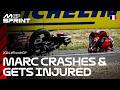 Marc Marquez gets injured in the French GP Sprint 💥🤕