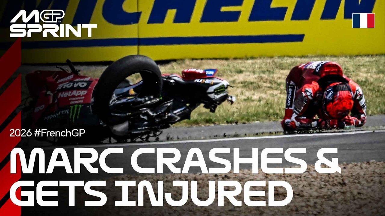 Marc Marquez gets injured in the French GP Sprint 💥🤕 - YouTube