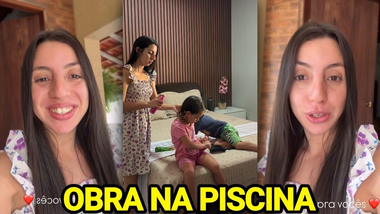 SARA KELLEN ACORDA ANSIOSA PARA A OBRA DA PISCINA E FAZ TOUR COMPLETO PELO SÍTIO