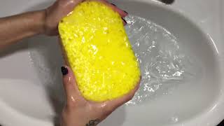 ASMR SPONGES | Rubber sponge with floor cleaner | Water, soap, sponge sounds