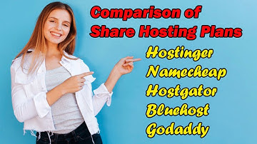 Comparison of Different Shared Hosting plans: Namecheap, Godaddy, Hostgator, Bluehost, Hostinger