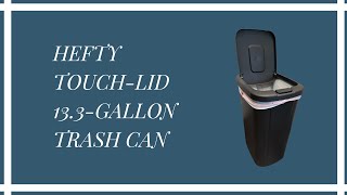 Hefty Touch-Lid 13.3-Gallon Trash Can