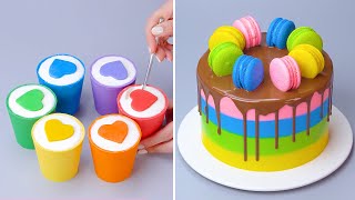 Fancy Rainbow Cake Decorating For All the Rainbow Cake Lovers | Perfect Colorful Cake