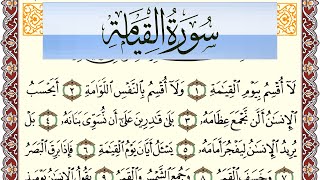 سورة القيامة مكتوبة بصوت عبد الرشيد صوفي Surah Al Keiama  برواية شعبة عن عاصم